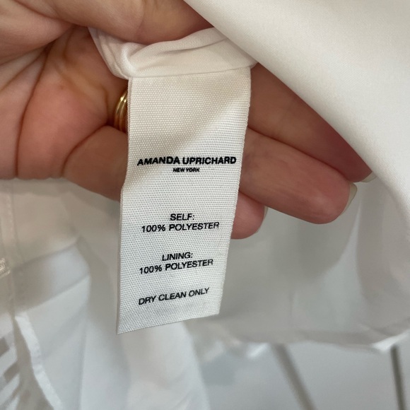 Amanda Uprichard ANNALISE White MINI DRESS IN GINGHAM ORGANZA Bridal Small - Picture 8 of 8